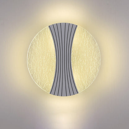 Metal Acrylic Round Column Foil Wire LED Wall Sconce Lamp