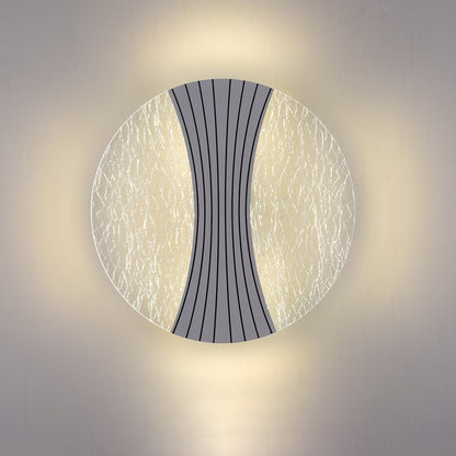 Metal Acrylic Round Column Foil Wire LED Wall Sconce Lamp
