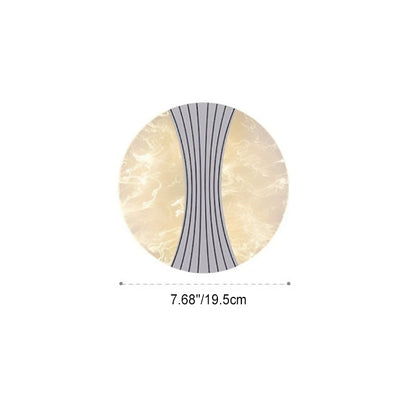Metal Acrylic Round Column Foil Wire LED Wall Sconce Lamp