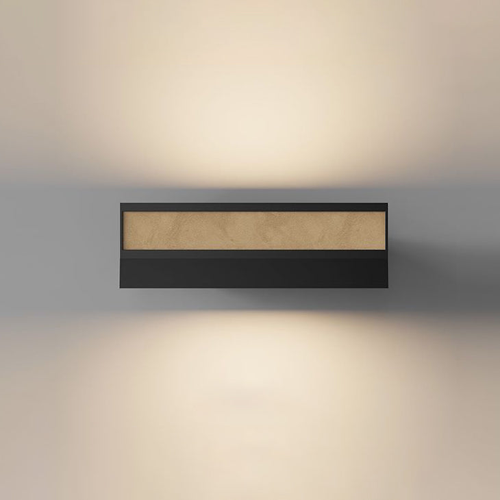 Leather Silica Rectangular Rotatable LED Wall Sconce Lamp