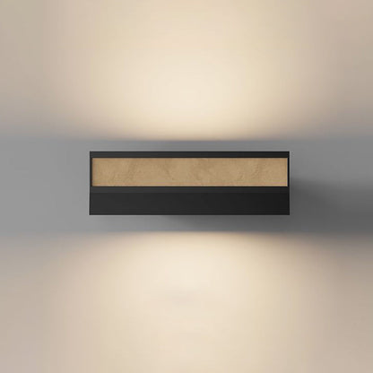 Leather Silica Rectangular Rotatable LED Wall Sconce Lamp