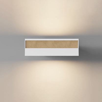 Leather Silica Rectangular Rotatable LED Wall Sconce Lamp
