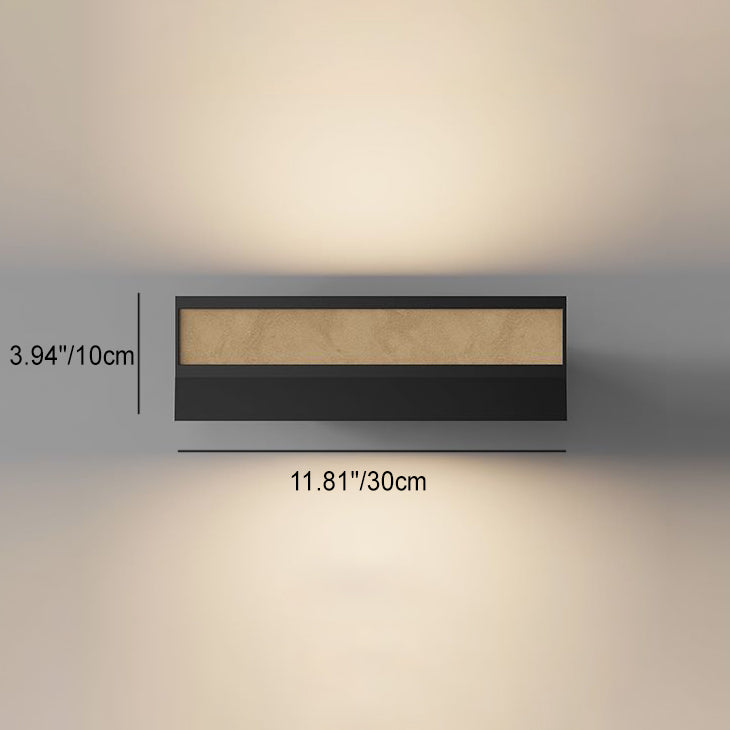 Leather Silica Rectangular Rotatable LED Wall Sconce Lamp