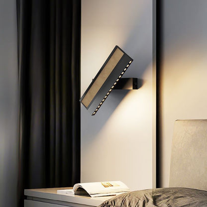 Leather Silica Rectangular Rotatable LED Wall Sconce Lamp
