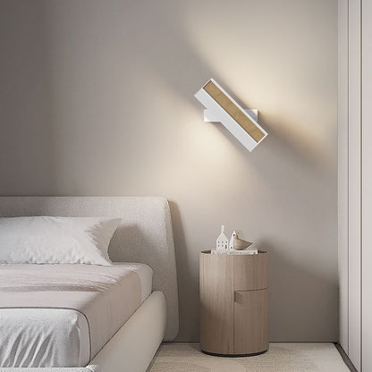Leather Silica Rectangular Rotatable LED Wall Sconce Lamp