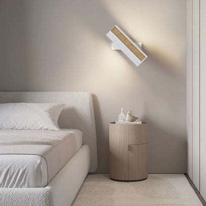 Leather Silica Rectangular Rotatable LED Wall Sconce Lamp