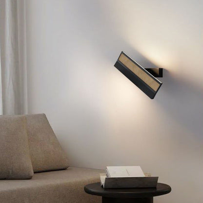 Leather Silica Rectangular Rotatable LED Wall Sconce Lamp