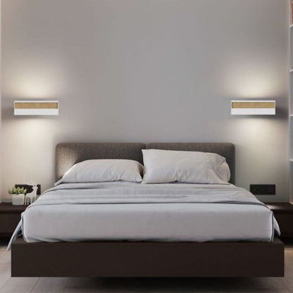 Leather Silica Rectangular Rotatable LED Wall Sconce Lamp