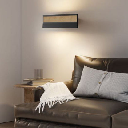 Leather Silica Rectangular Rotatable LED Wall Sconce Lamp