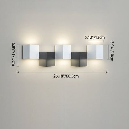 Iron Acrylic Square Block Combination LED Wall Sconce Lamp