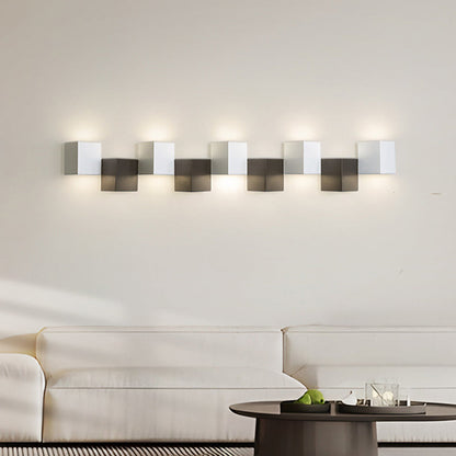 Iron Acrylic Square Block Combination LED Wall Sconce Lamp