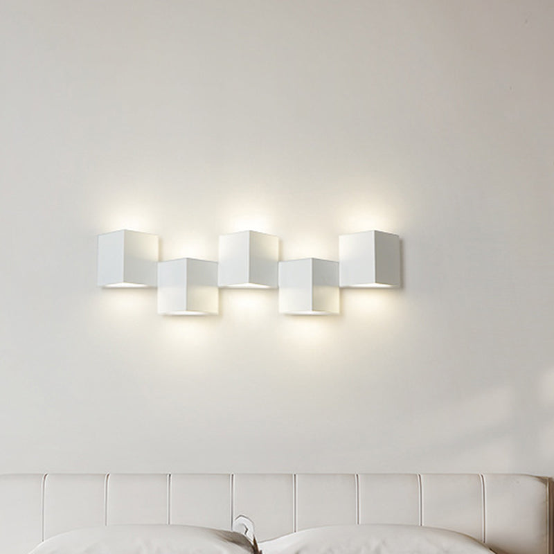Iron Acrylic Square Block Combination LED Wall Sconce Lamp