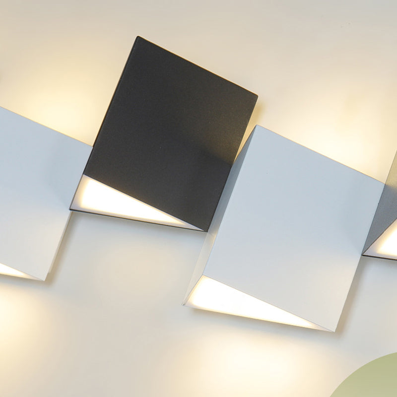 Iron Acrylic Square Block Combination LED Wall Sconce Lamp