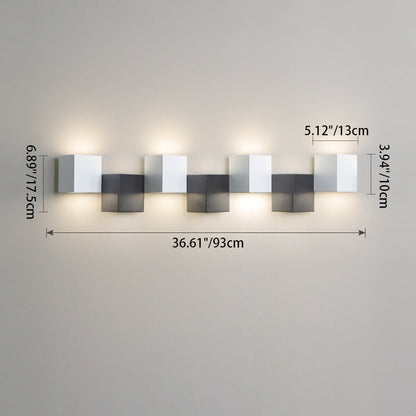 Iron Acrylic Square Block Combination LED Wall Sconce Lamp