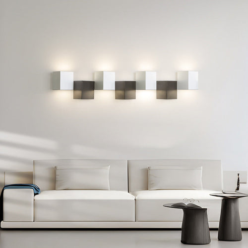 Iron Acrylic Square Block Combination LED Wall Sconce Lamp