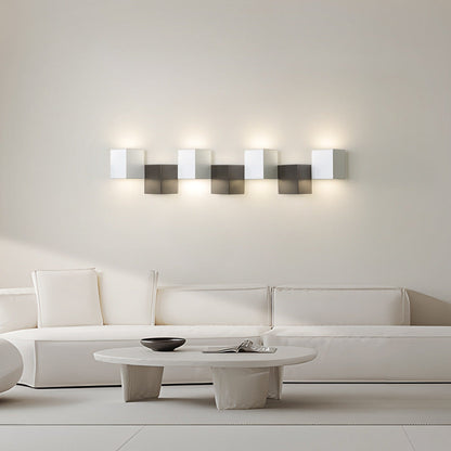 Iron Acrylic Square Block Combination LED Wall Sconce Lamp