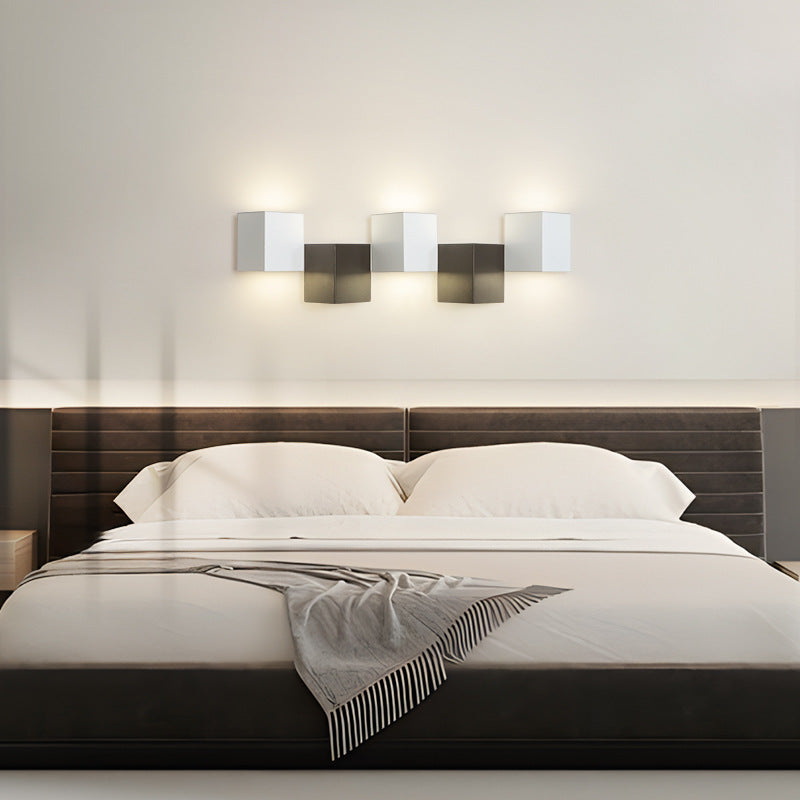Iron Acrylic Square Block Combination LED Wall Sconce Lamp