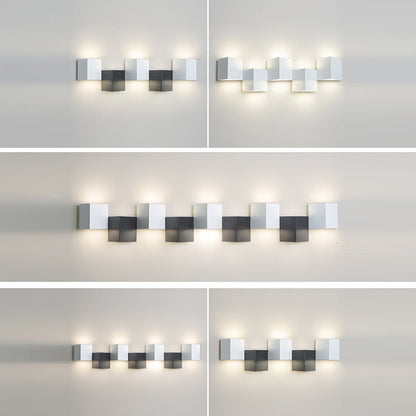 Iron Acrylic Square Block Combination LED Wall Sconce Lamp