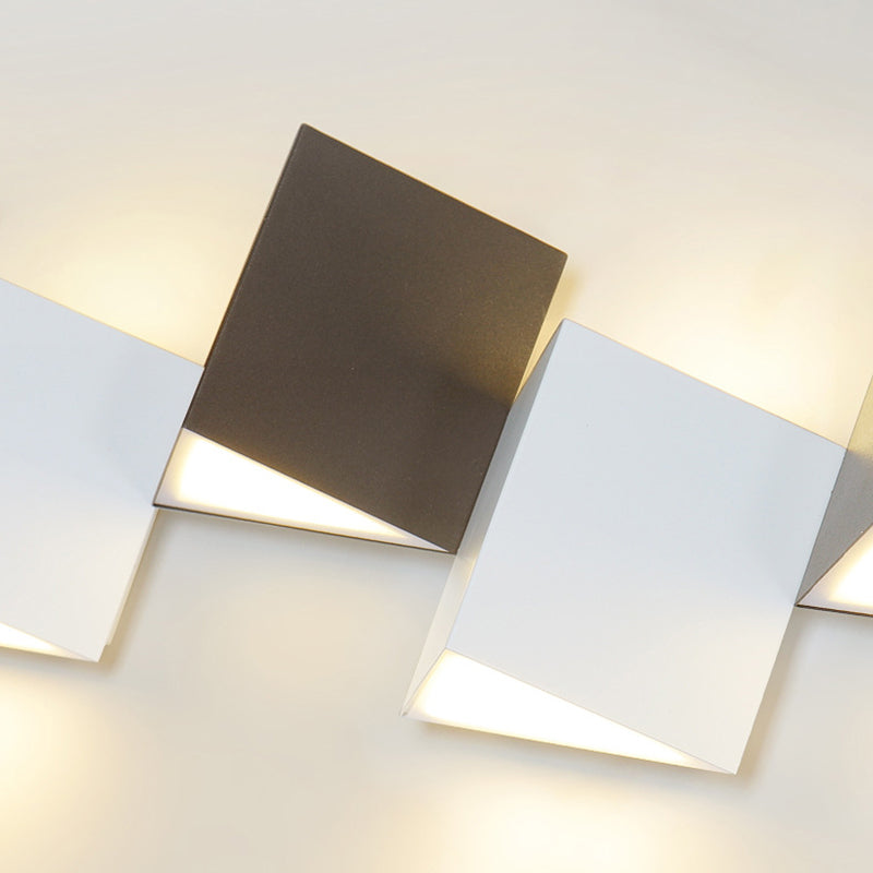 Iron Acrylic Square Block Combination LED Wall Sconce Lamp