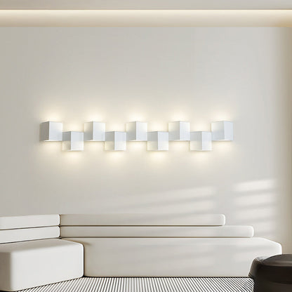 Iron Acrylic Square Block Combination LED Wall Sconce Lamp