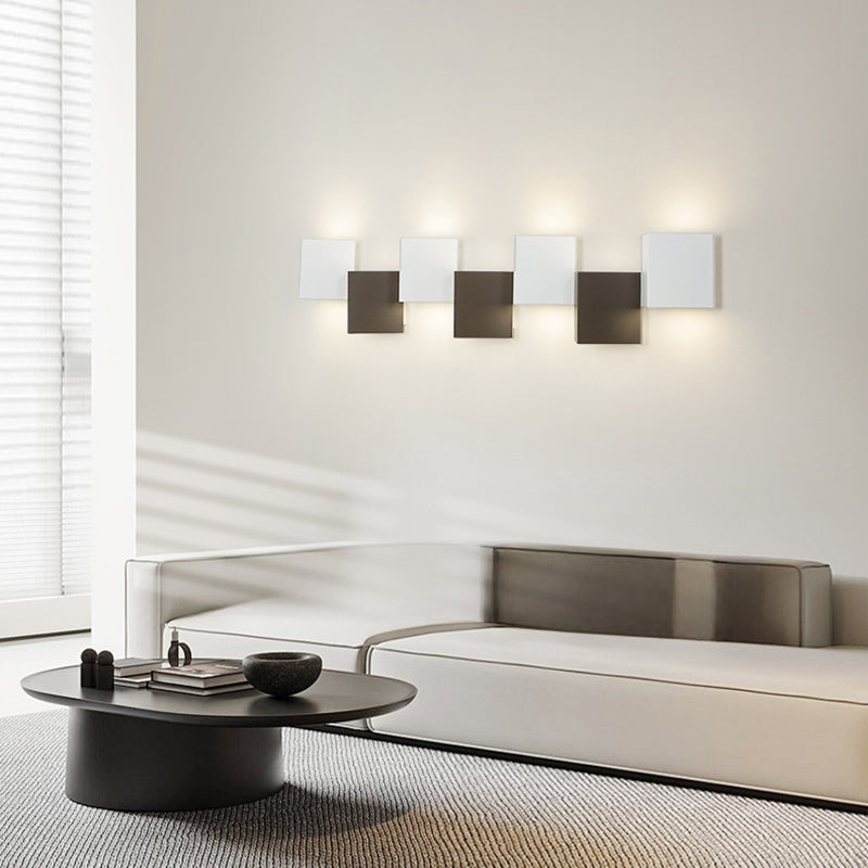 Iron Acrylic Square Block Combination LED Wall Sconce Lamp