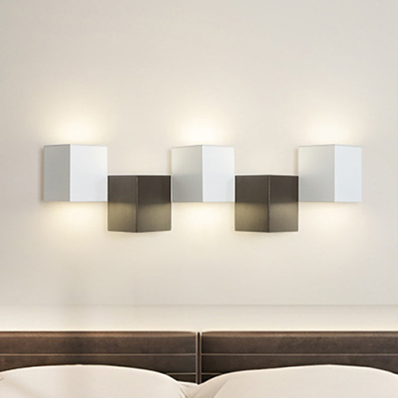 Iron Acrylic Square Block Combination LED Wall Sconce Lamp