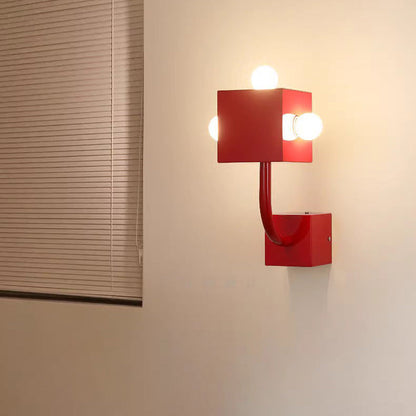Contemporary Creative Iron Cube 3-Light Wall Sconce Lamp