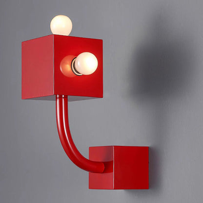 Contemporary Creative Iron Cube 3-Light Wall Sconce Lamp