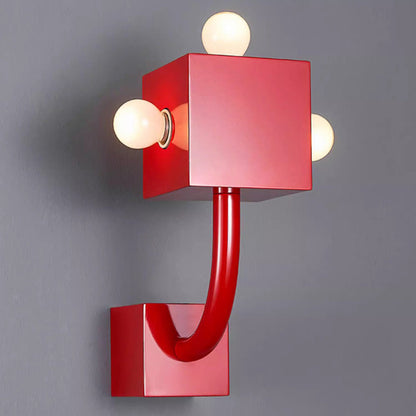 Contemporary Creative Iron Cube 3-Light Wall Sconce Lamp