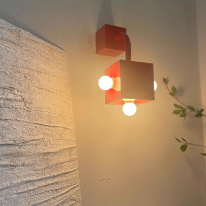 Contemporary Creative Iron Cube 3-Light Wall Sconce Lamp