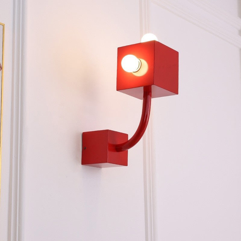 Contemporary Creative Iron Cube 3-Light Wall Sconce Lamp