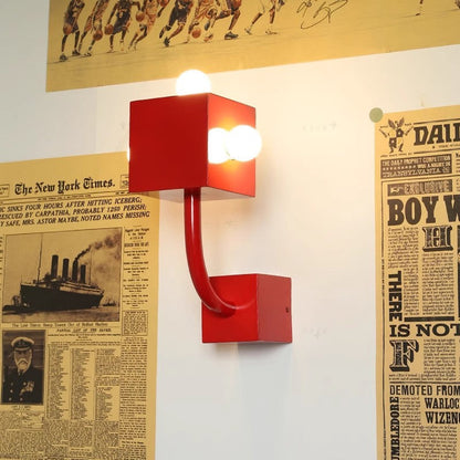 Contemporary Creative Iron Cube 3-Light Wall Sconce Lamp