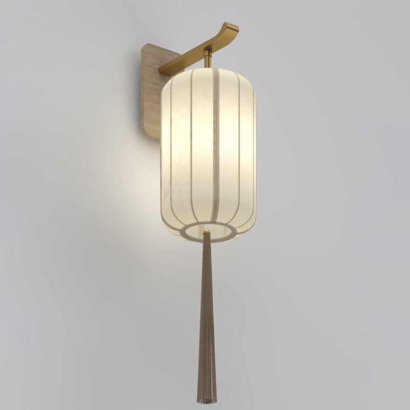 Chinese Hand-Painted Flower Bird 1-Light Wall Sconce Lamp