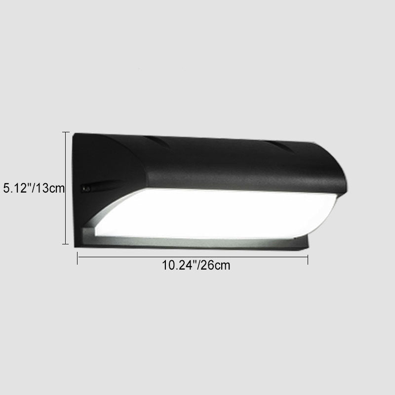 Waterproof Aluminum PMMA Rectangular LED Wall Sconce Lamp