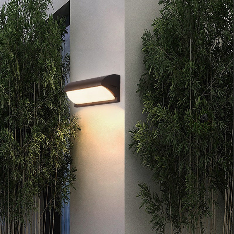 Waterproof Aluminum PMMA Rectangular LED Wall Sconce Lamp