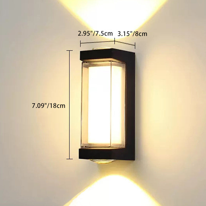 Simplicity Aluminum PC Cylinder Cuboid LED Wall Sconce Lamp