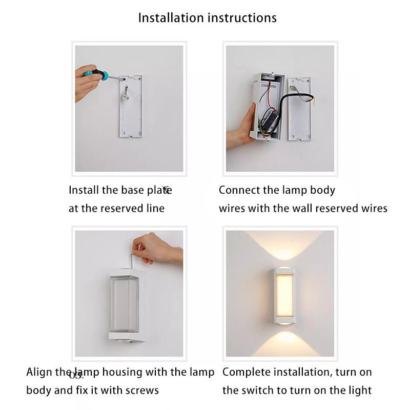 Simplicity Aluminum PC Cylinder Cuboid LED Wall Sconce Lamp