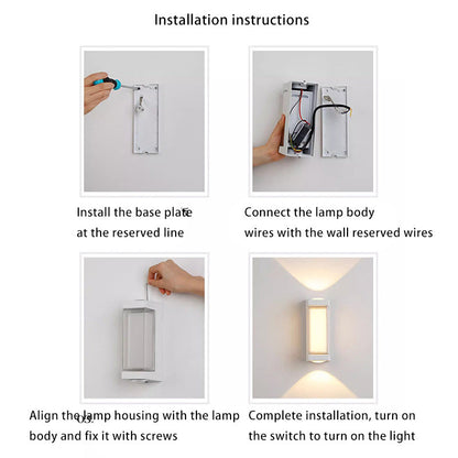 Simplicity Aluminum PC Cylinder Cuboid LED Wall Sconce Lamp