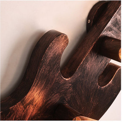 Contemporary Retro Iron Guitar 5-Light Wall Sconce Lamp