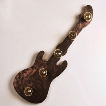 Contemporary Retro Iron Guitar 5-Light Wall Sconce Lamp
