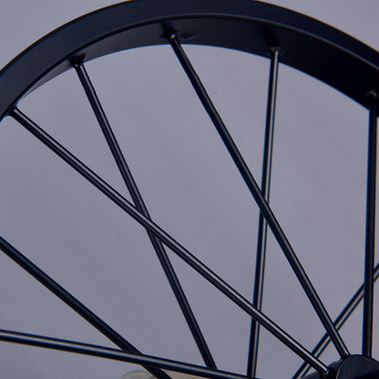 Industrial Iron Round Wheel 1-Light Wall Sconce Lamp
