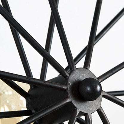 Industrial Iron Round Wheel 1-Light Wall Sconce Lamp