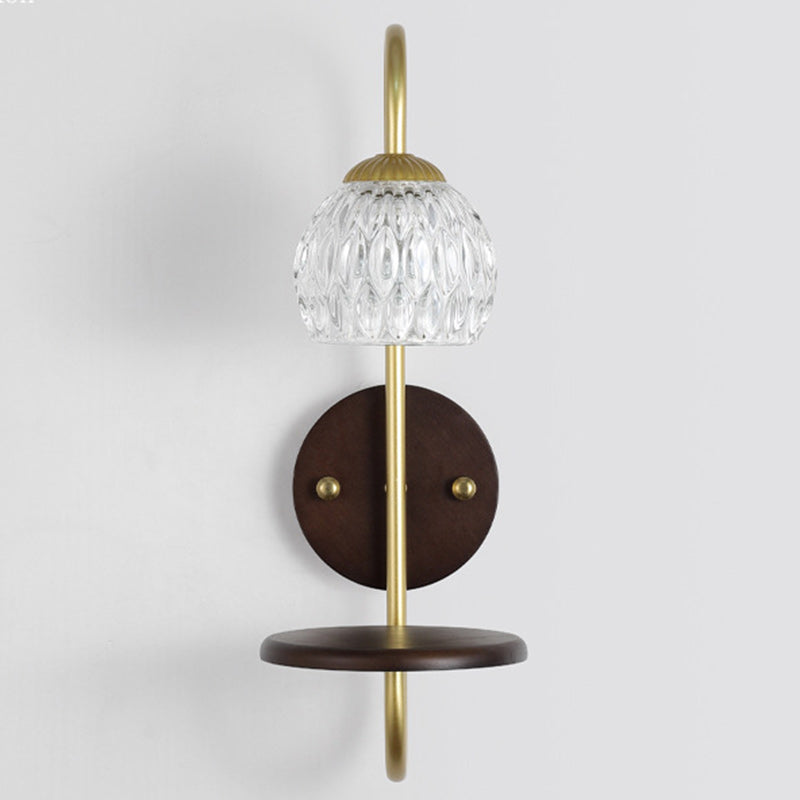 French Round Floral 1/2 Light Melting Wax Wall Sconce Lamp