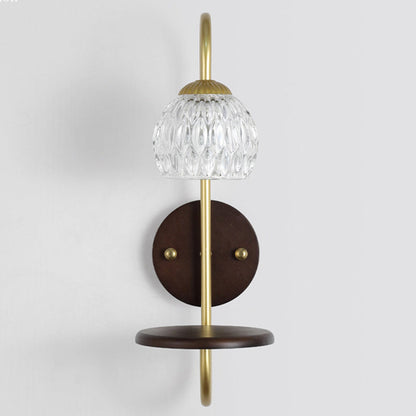 French Round Floral 1/2 Light Melting Wax Wall Sconce Lamp