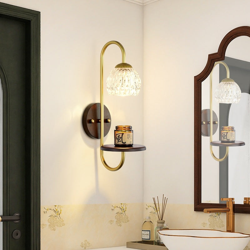 French Round Floral 1/2 Light Melting Wax Wall Sconce Lamp
