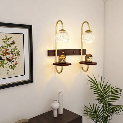 French Round Floral 1/2 Light Melting Wax Wall Sconce Lamp