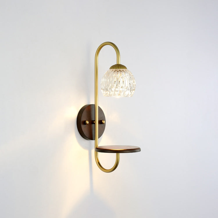 French Round Floral 1/2 Light Melting Wax Wall Sconce Lamp