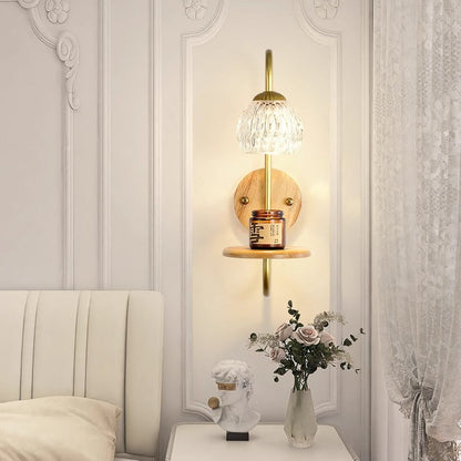 French Round Floral 1/2 Light Melting Wax Wall Sconce Lamp