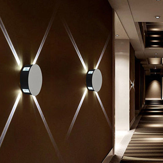 Minimalist Aluminum Round Square LED Wall Sconce Lamp