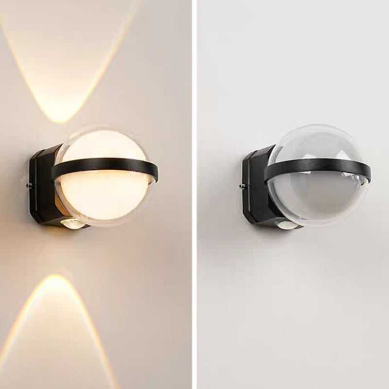 Simplicity Acrylic Ball Rectangular LED Wall Sconce Lamp